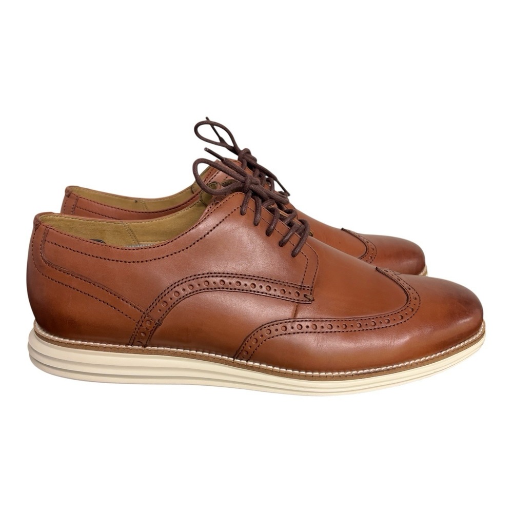 Cole Haan Original Grand Wingtip Oxford Shoes Brown Leather Men's Size 13M C2647